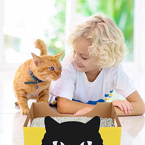 15 Pack Disposable Litter Box Quick And Easy Disposal Cardboard Cat Litter Tray Light-Weight Disposable Kitty Litter Pan Suitable For Cats/Hamster/Guinea Pig/Mice/Rabbit #TOP7