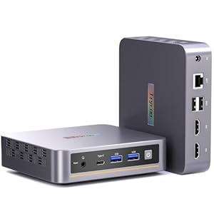 Trycco Mini PC with N150 (up to 3.6 GHz), 16 GB RAM/512 GB SSD, DDR4/Type-C/Dual HDMI, Mini Desktop Computer WiFi5 4K/60Hz Triple-Display, Mini Computers for Home Business/Office (N150/16GB+512GB)