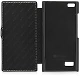 StilGut Book Type Case mit Clip, Hülle aus Leder für BlackBerry Leap, schwarz - 8