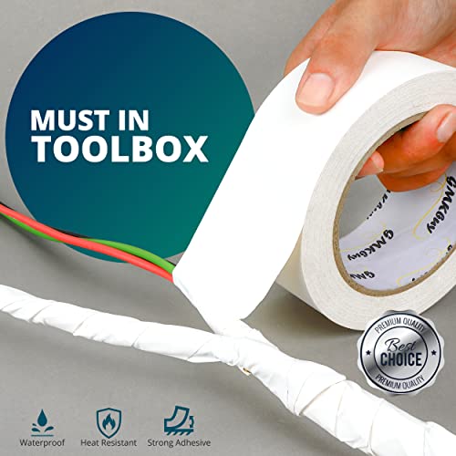 Image of 4 in x 30 Yd White Gaffers Tape - Heavy Duty, Non-Reflective, Easy to Tear, Waterproof Matte Gaffer Stage Tape - Gaff Cloth Tape for Photography, Filming Backdrop & Production