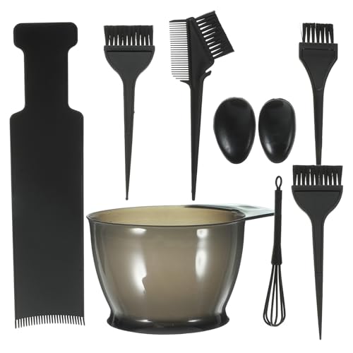PRETYZOOM Set de Teinture pour Cheveux avec Pinceau Peigne et Plateau de Coloration Portable pour Salon et Usage Domestique Kit Accessoires DIY pour Mèches et Coloration Facile