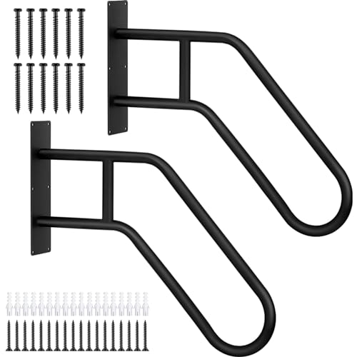 LoRier Pasamanos para Exteriores,Pasamanos Metalicos,Portal para 1-3 Escalón Barandilla De Escalera Entrada Jardín,pasamanos De Pared, Barandilla para Escaleras, Exterior E Interior