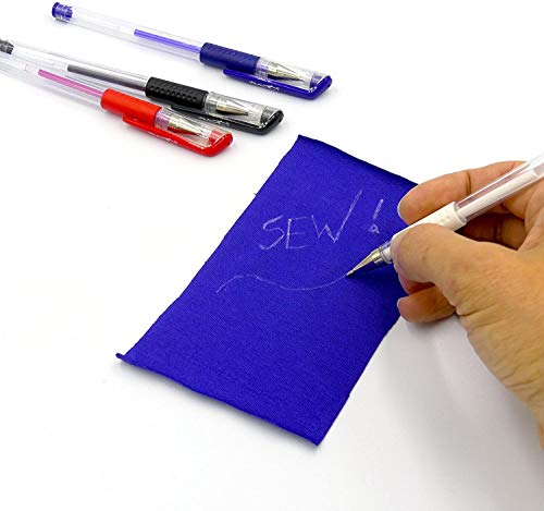 Image of Madam Sew Heat Erasable Fabric Marking Pens for Sewing and Quilting | Fabric Markers for Sewing, Embroidery, Dressmaking with 4 Pens + 4 Refills | 8-Piece Set No Ghost Lines, Disappearing Ink