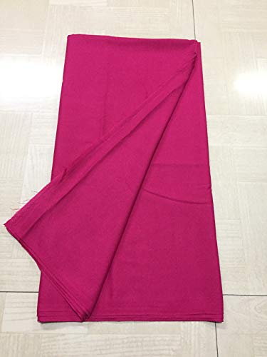 Image of BKRKJ Women's Lizibizi Cotton Unstitched Dress Material Plain Fabric by Meter for Sewing Suit,Salwar,Blouse,Shirt,Kurta,Pyjama,Pathani,Kameez,Chudidar,Patiyala (Rani,Pink 9, 4.5 Meter)