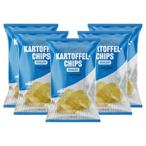 by Amazon Kartoffelchips gesalzen, 200g (Packung mit 5)
