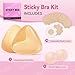 Mearter Ultra Push up Sticky Bra Pads | Double Sided Adhesive Inserts | Stick on for Sports Bra Swimsuit (Medium, Beige)