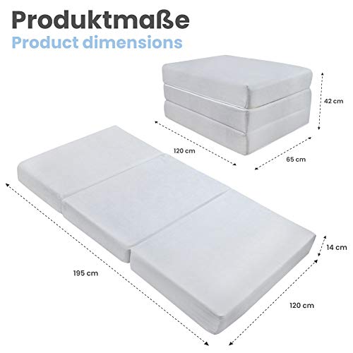 Klappmatratze 120×200 Dailydream – Faltbare Gästematratze für Zuhause