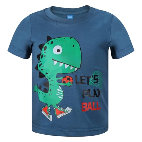 Image of DEEKEY Toddler Boys Shirts Short-Sleeve Little Kids t Shirts Boys' Tops, Tees & Shirts Graphic TEE Age for 2-7 Years 4-Pack