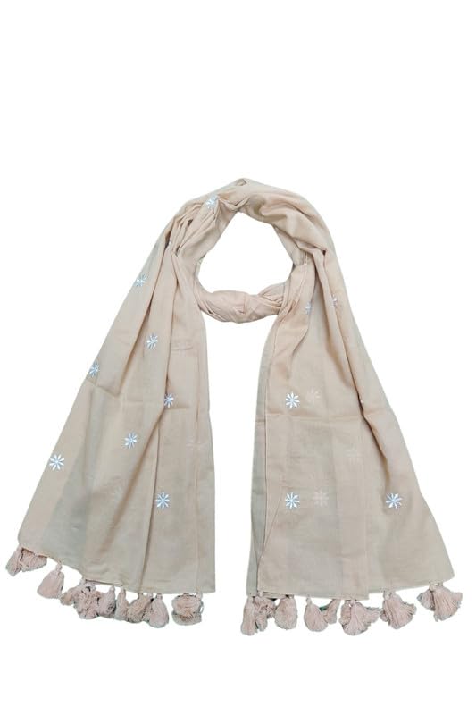 shawkh Womens Cotton Embroidered Dupatta/Stole – Stylish & Breathable Scarf-picture-25
