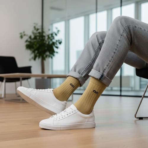 Image of The Sock Street Bamboo Crew Socks for Men Combo | Full Calf Length Premium Bamboo | Odour-Free, Breathable & Durable | Cushioned Base & Anti-bacterial | 3X Softer than Cotton Socks | Pack of 3