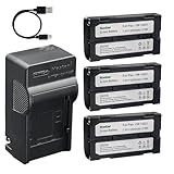 Kastar 3-Pack Battery and AC & USB-C Charger, Compatible with BDC46 BDC58 BDC70 BT-70 BLI-162 ERC610 Replacement Batteries for Topcon HiPer II V, Sokkia Total Station, Hitachi JVC Panasonic Camcorder