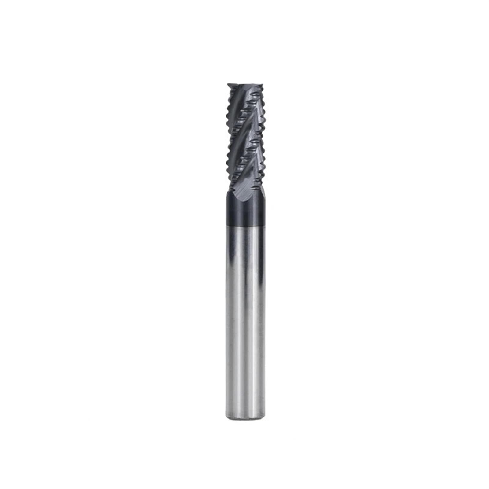 Fraise d'ébauche en carbure massif de 10mm pour usinage de métal avec 4 cannelures de dureté 50 HRC
