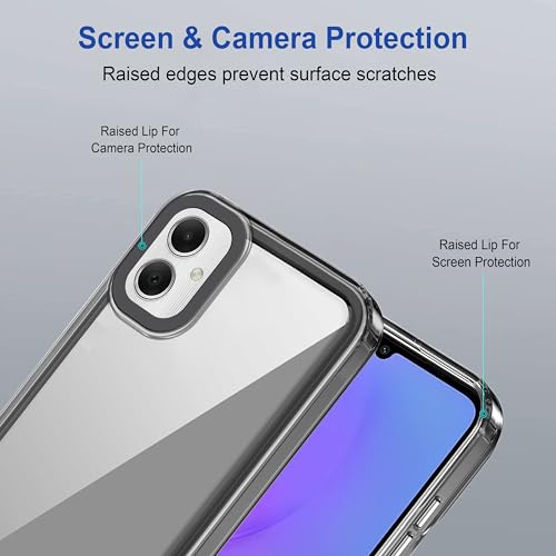 Image of Zapcase Back Case Cover for Samsung Galaxy F05 | Compatible for Samsung Galaxy F05 Back Cover | Case Cover with Camera Protection | (TPU + PC | Translucent Black)