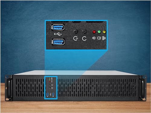 Image of Rosewill 2U Server Chassis Rackmount Case | 4 x 3.5 Bays | 2 x 2.5 Devices | Micro-ATX Compatible | 2 x 80mm PMW Fans | 2 x USB 3.0 | RSV-Z2800U