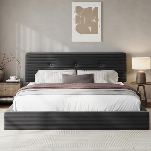 Image of EnHomee Cloud Bed Frame King Size with Adjustable Headboard