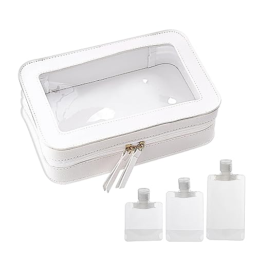 SET CONTENITORI PER toilette trasparenti bottiglia liquida vuota