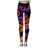 Generic Yogahosen Yoga-Fitness Formgebenden Festlich Jogginghose Damen Leggings Yoga Leggings Elastischer-Bund Atmungsaktiv Strumpfhosen Briefdruck Frohe Weihnachten Blickdicht Locker Sporthose