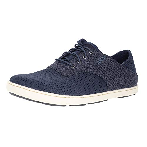 OLUKAI Nohea Moku Men's Boat Shoes, No Tie Laces & Stretch Construction, Lightweight & Breathable Mesh, Comfort Fit & All Weather Rubber Soles