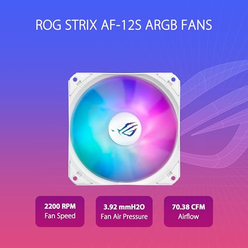 Image of ASUS ROG Strix LC III 360 ARGB White Edition All-in-one CPU Liquid Cooler with 360 rotatable Water Block, Asetek's New Gen7 v2 Pump, Premium ROG ARGB Fans, and 10+ Custom Aura Lighting Effects