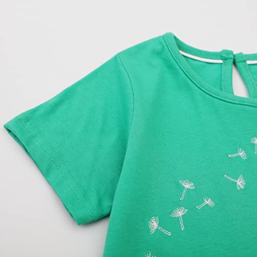 HILEELANG Toddler Little Girls Short Sleeve Dresses Easter Summer Cotton Casual Basic Jersey Shirt Sundress4