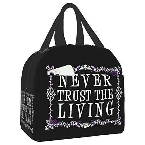 antcreptson Never Trust The Living Beetlejuice Oxford Cloth Waterproof Thick Insulation Bag Picnic Bag Large Portable Lunch Box Bag Frozen Bag Insulation Package Cover
