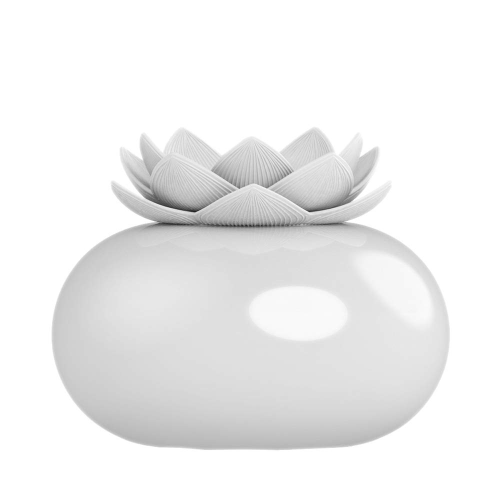 Diffuseur de brume lotus blanc pour l'ambiance zen du salon et bureau