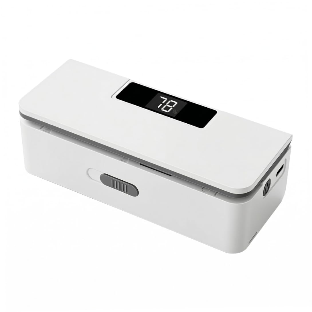 Nukinp Mini Bag Sealer With Cutter And Magnet, Portable Bag Resealer | 8 Temp Settings, 1800mah Rechargeable, Type-c, White