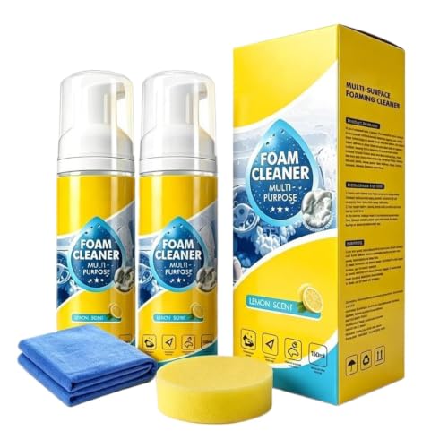 Limpiador De Espuma Multifuncional - Componente Multi-Enzima 4-En-1 | 2 Piezas Spray Para Tapicería Interior De Coche Sin Enjuague | Para Vehículo Interior, Uso Doméstico