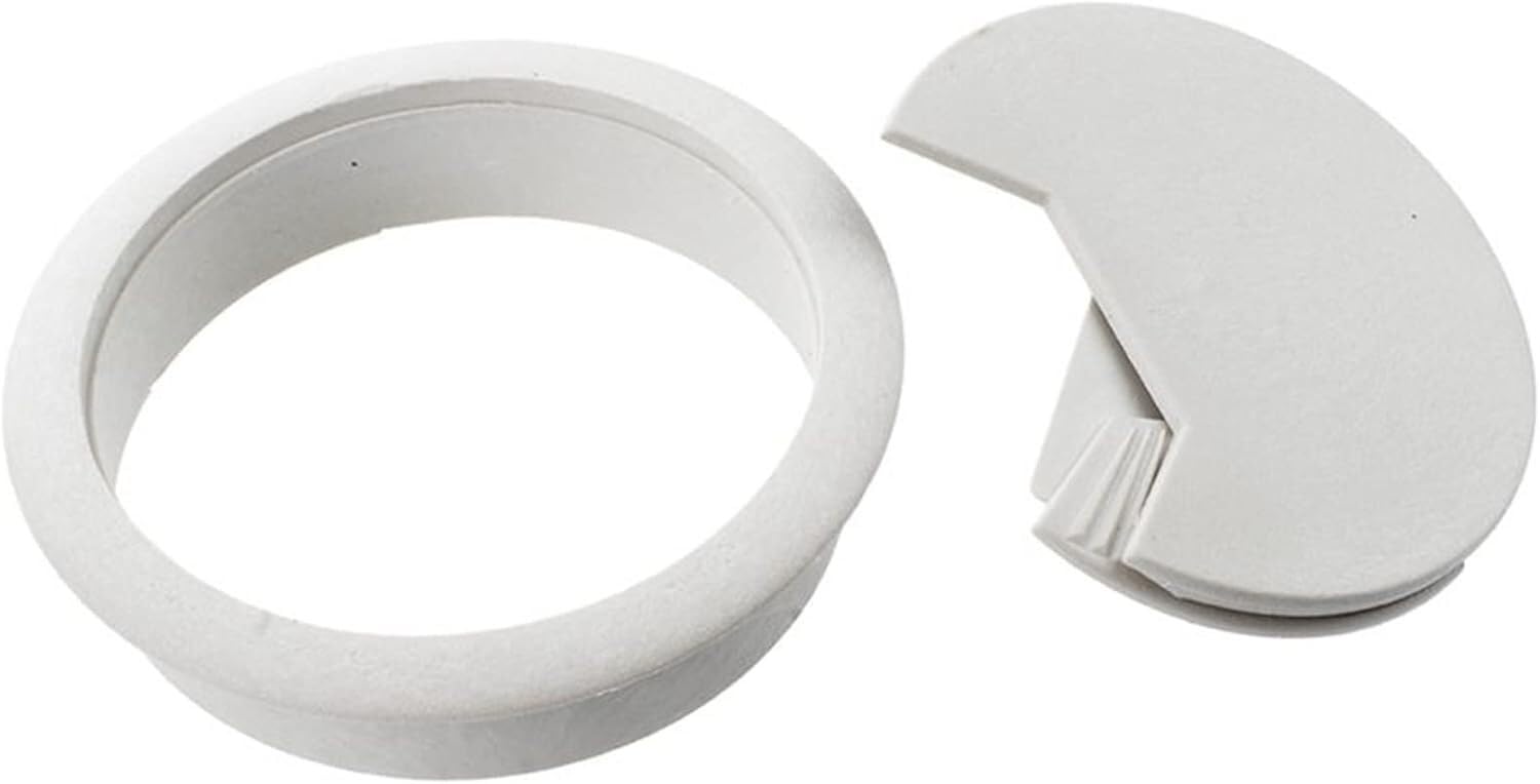 Desk Grommet,10 Pcs Home Office Desk Table Computer 60mm Cable Cord Hole,Gray,