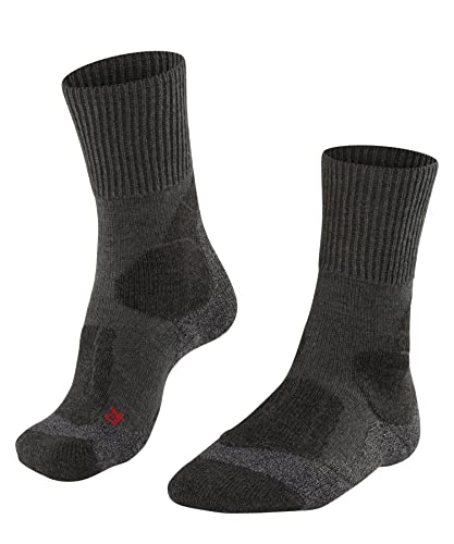 FALKE Women's TK1 Adventure Hiking Socks, Mid Calf, Thick Padding, Athletic Sock, Breathable Quick Dry, Merino Wool, 1 Pair