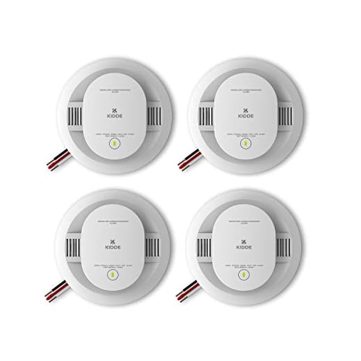 Kidde Hardwired Smoke & Carbon Monoxide Detector, Battery Backup, Interconnectable, LED Warning Light Indicators, 4 Pack