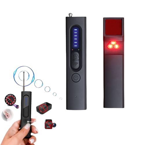 BEOWUI 8th Street Hidden Camera Hypefinity Hidden Camera Detector A3 Camera Detector Listening Device Detector 5 Levels Sensitivity 4 Modes for Travel Car Bathroom Office Hotel