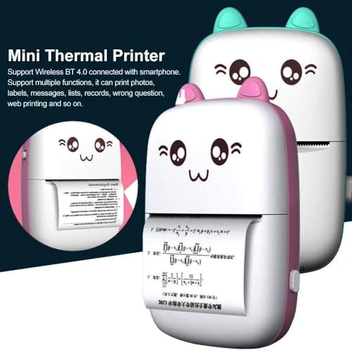 Image of X14STORE Thermal Mini Printer, Portable Inkless Sticker Maker, Bluetooth Printer for Phone, Wireless Label Printer with Tape, Free Cut Small Pocket Printer Compatible with iOS & Android