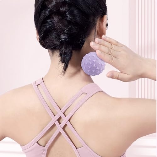 Image of WOVTE Massage Lacrosse Ball Set for Sore Muscles, Shoulders, Neck, Back, Foot, Body, Deep Tissue, Trigger Point, Muscle Knots, Yoga and Myofascial Release