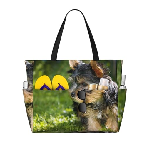 Sac de plage Yorkshire Terrier cadeau parfait femme sac fourre-tout d'été