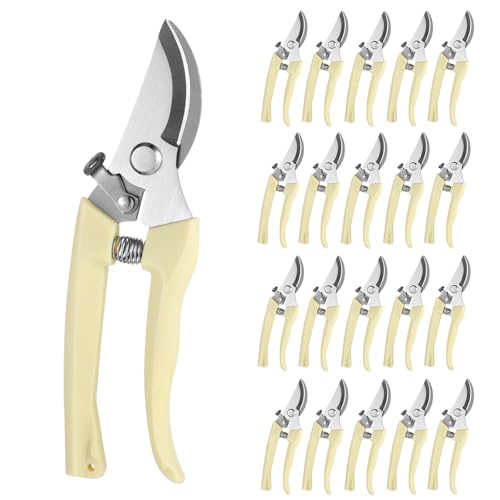 20 tijeras de podar para jardinería beige, tijeras resistentes miniatura 1