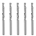 1/8 Inch Down Cut Single Flute (O Flute) Spiral End Mill CNC Router Bits ,with 1/8 Inch Cutting Diaï¼Œ0.87 Inch Cutting Length for Acrylic PVC MDF Wood Pack of 5 (3.175*3.175*25mm)