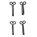 German WWII Tunic Aluminum Belt Hooks- Black (Set of 4)