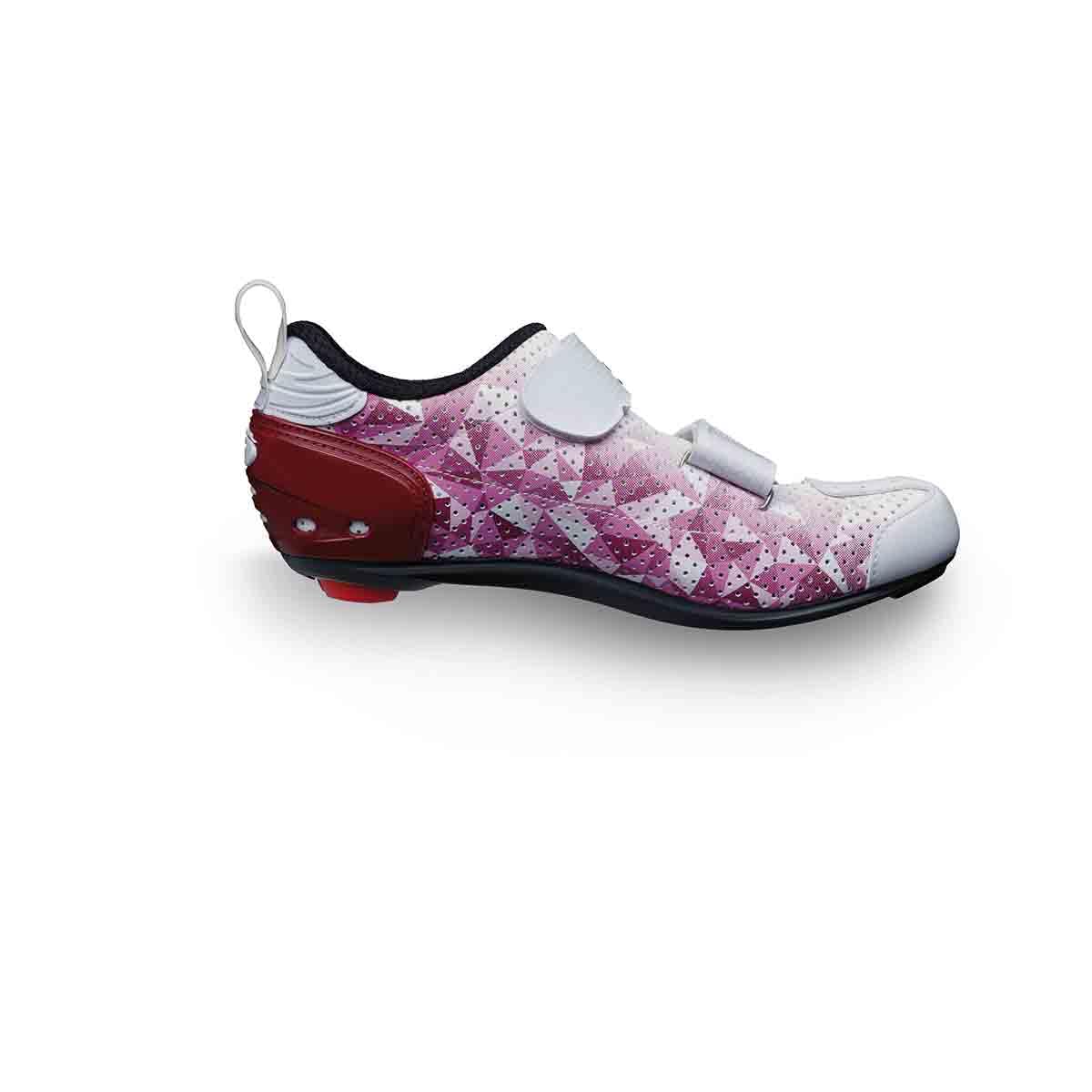 Sidi T-5 Air Carbon Chaussures Vélo Femme – Rose/Rouge/Blanc – Taille 39