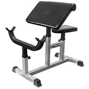 Valor Fitness Preacher Curl Bench – Preacher Curl Benches for Bicep Curl Support Meant for Curling with EZ Curl Bar (Sold Separately)