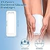 15 Pcs Bordered Gauze Pad Aseptic Island Dressing 4 x 10 Inch Wound Bandage with Adhesive Border Non-Stick Pad in Center Breathable Patches Post Shower Individually Packed for Wound Care First Aid #1