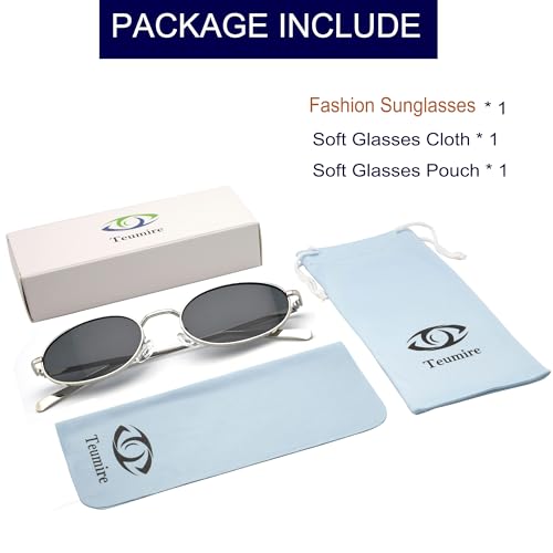 Image of Retro Oval Sunglasses for Women Men Trendy Gold Sun Glasses Vintage Metal Frame Shades