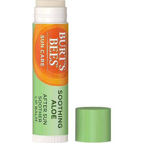 Burt's Bees Sun Care Lip Balm, After Sun Soother, Soothing Aloe, 100% Natural Origin, 1 Tube in Blister Box