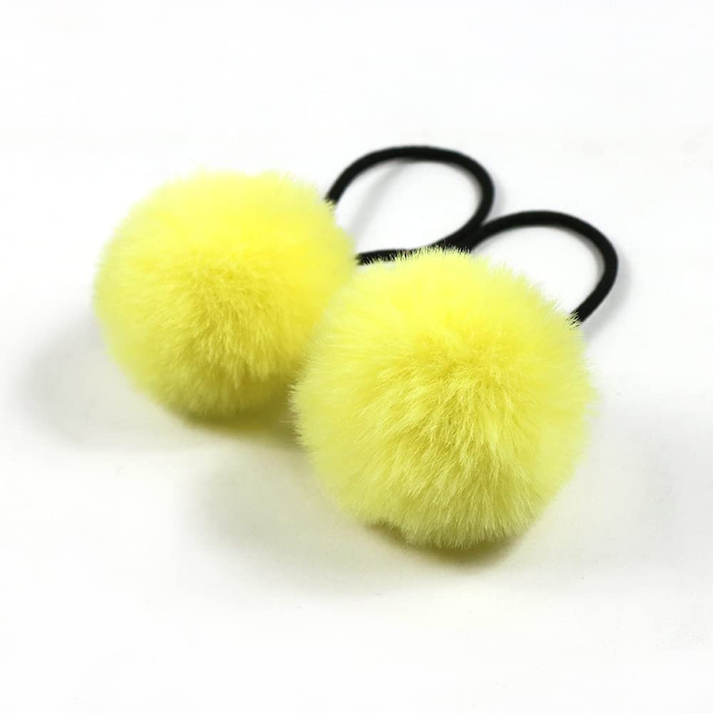 Pack 10 Pompones Para El Pelo De 5 Cm: Coletas De Piel Sintética Para Niñas – Accesorios Coloridos Para Coleteros
