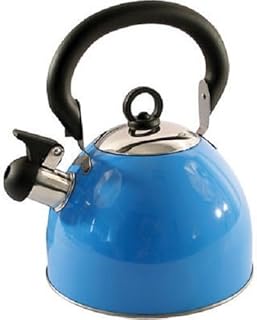 Home Cordless 2.5L Stainless Steel Light Weight Whistling Kettle with Traditional/Retro Spout for Hob or Stove Top - Metallic Purple - by Guilty Gadgets