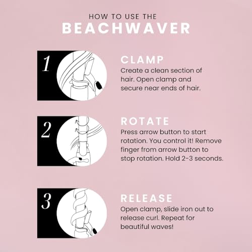 Image of The Beachwaver Co. Rotating Curling Iron Ceramic Curling Iron - Largest Barrel Size for Long Hair! | Auto-Shut Off, Travel-Friendly, Dual Voltage