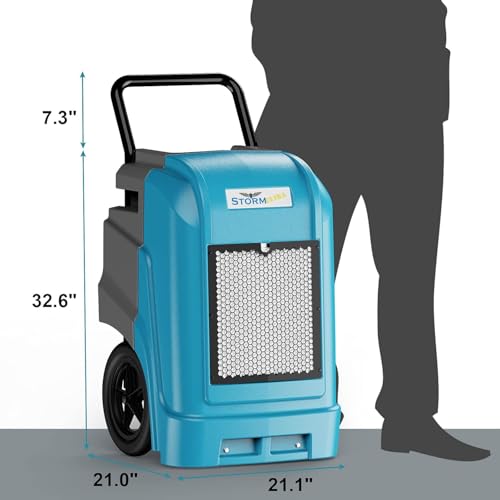 Image of ALORAIR 190 Pints LGR Commercial Dehumidifier with Pump & Drain Hose, Up to 2,600 Sq.Ft, Portable Industrial Dehumidifiers with Handle, Water Damage Restore, Basement, Garage