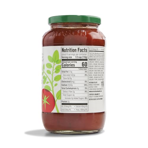 Image of 365 by Whole Foods Market, Organic Italian Herb Pasta Sauce, 25 Ounce