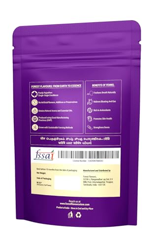 Image of Forest Flavours Fennel Seeds (Saunf) Whole | Premium Organic Saunf with Fresh Aroma & Rich Flavor | Natural Fennel for Cooking, Mukhwas, Tea, Pickles & Digestion (250 g)