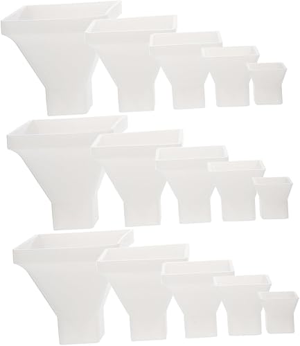 Miniatura 1 de VILLCASE Moldes de resina piramidal de pirámide, 15 piezas, cubo de silicona pirámide de joyería, moldes de silicona para bricolaje, epoxi